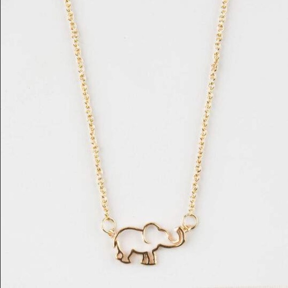 Gold Elephant Necklace